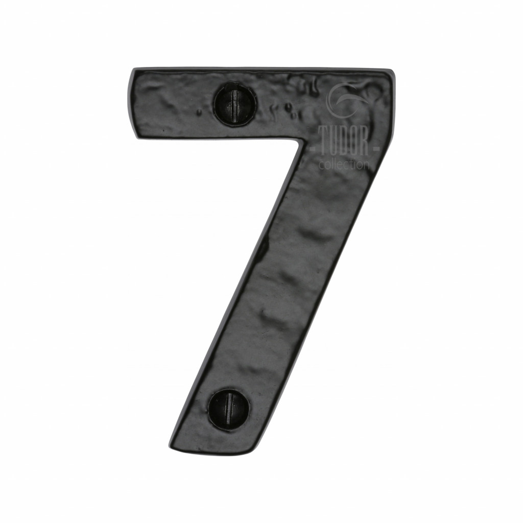 M Marcus Tudor Rustic Black Numeral 7 size 76mm